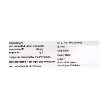 Buy TELVAS 40 Online at Classic Medico