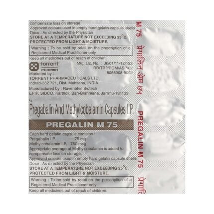 Buy PREGALIN M 75 Online at Classic Medico