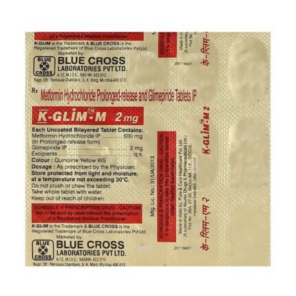 Buy K GLIM M 2MG TABLET Online at Classic Medico