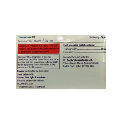 Buy TELSARTAN 20 Online at Classic Medico