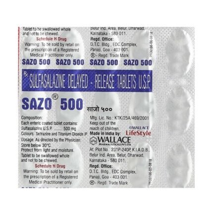 Buy SAZO 500 Online at Classic Medico