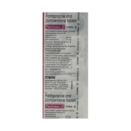 Buy PANTOSEC D Online at Classic Medico