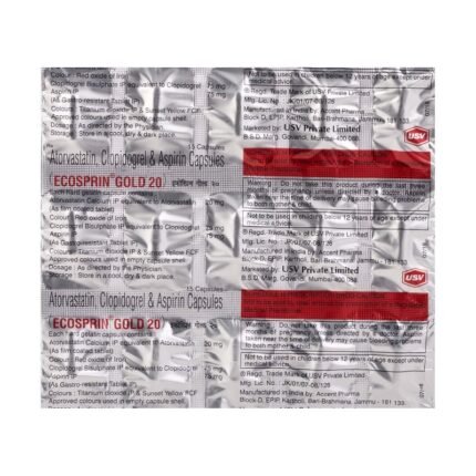 Buy ECOSPRIN GOLD 20 Online at Classic Medico