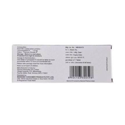 Buy UNWANTED 72 Online at Classic Medico