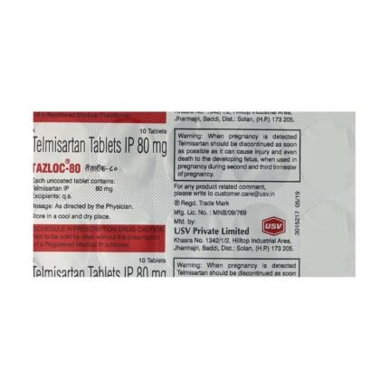 Buy TAZLOC 80 Online at Classic Medico