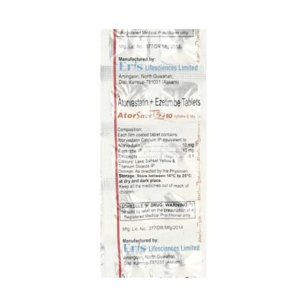 Buy ATORSAVE EZ 10 Online at Classic Medico