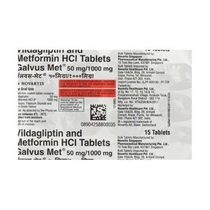 Buy GALVUS MET 50/1000 Online at Classic Medico