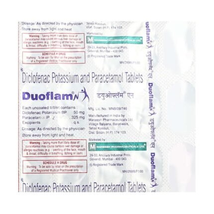 Buy DUOFLAM N Online at Classic Medico