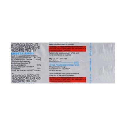 Buy EMBETA AM 50 Online at Classic Medico