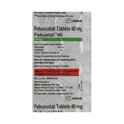 Buy FEBUSTAT 40 Online at Classic Medico