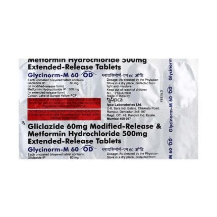 Buy GLYCINORM M 60 OD Online at Classic Medico
