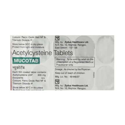Buy MUCOTAB 600 Online at Classic Medico