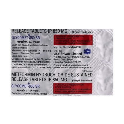 Buy GLYCOMET SR 850 Online at Classic Medico