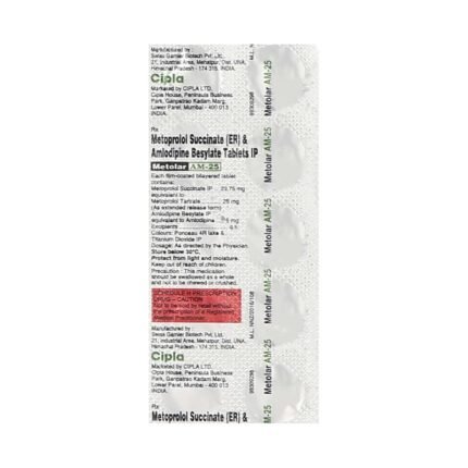 Buy METOLAR AM 25 Online at Classic Medico
