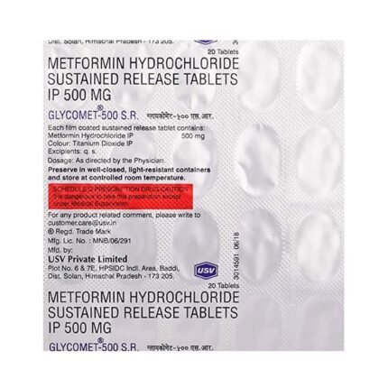 Buy GLYCOMET SR 500 Online at Classic Medico