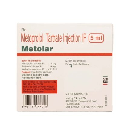 Buy METOLAR INJECTION Online at Classic Medico