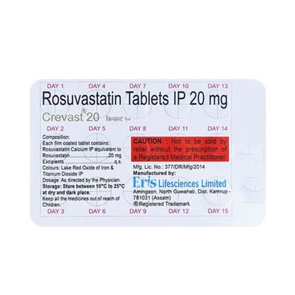 Buy CREVAST 20 Online at Classic Medico