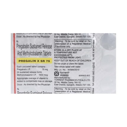Buy PREGALIN X SR 75 Online at Classic Medico