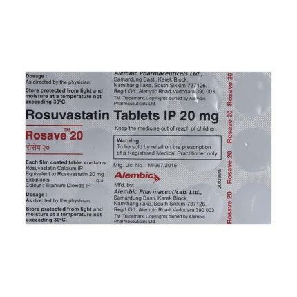 Buy ROSAVE 20 Online at Classic Medico