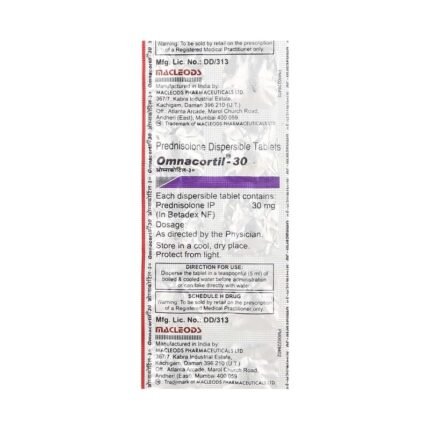 Buy OMNACORTIL 30 Online at Classic Medico