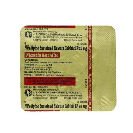 Buy NICARDIA RETARD 20 Online at Classic Medico