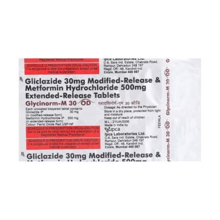 Buy GLYCINORM M 30 OD Online at Classic Medico