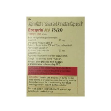 Buy ECOSPRIN AV 75/20 Online at Classic Medico
