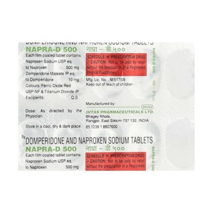 Buy NAPRA D 500 Online at Classic Medico