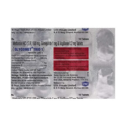 Buy GLYCOMET TRIO 1 Online at Classic Medico