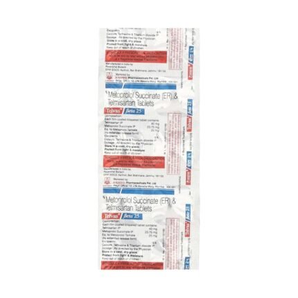 Buy TELVAS BETA 25 Online at Classic Medico