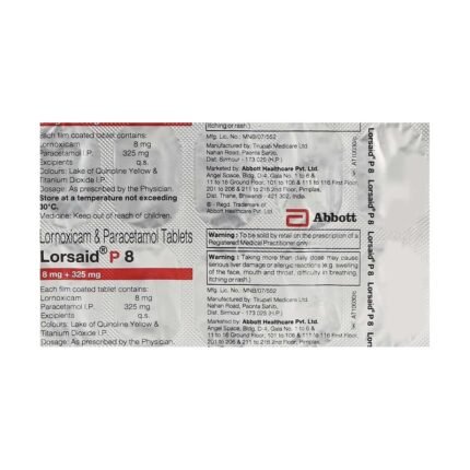 Buy LORSAID P 8 Online at Classic Medico