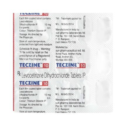Buy TECZINE 10 Online at Classic Medico
