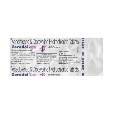 Buy ZERODOL SPAS Online at Classic Medico