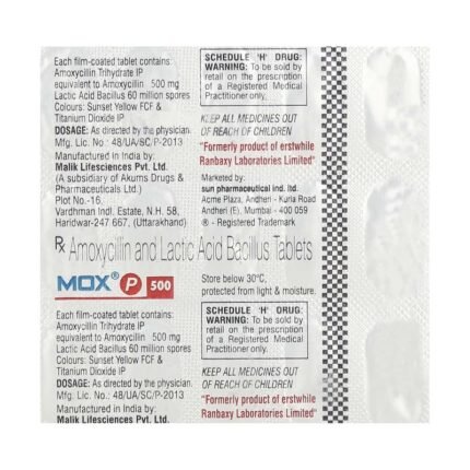 Buy MOX P 500 Online at Classic Medico