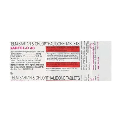 Buy SARTEL C 40 Online at Classic Medico