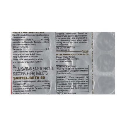 Buy SARTEL BETA 50 Online at Classic Medico