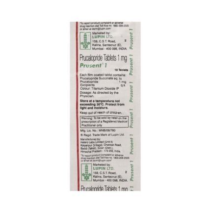 Buy PRUSENT 1 Online at Classic Medico
