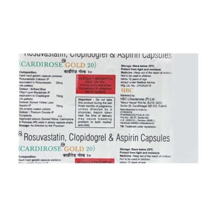 Buy CARDIROSE GOLD 20 Online at Classic Medico