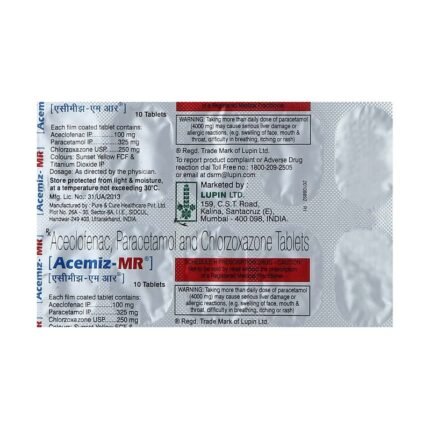 Buy ACEMIZ MR Online at Classic Medico