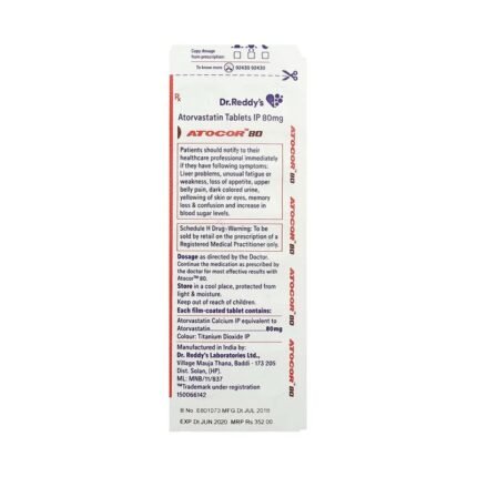Buy ATOCOR 80 Online at Classic Medico