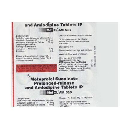 Buy MET XL AM 50/5 Online at Classic Medico