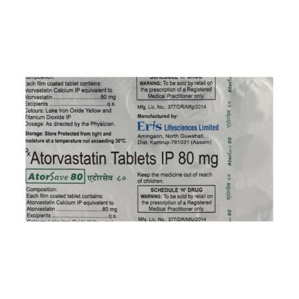 Buy ATORSAVE 80 Online at Classic Medico