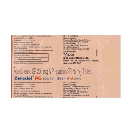 Buy ZERODOL PG 200/75 Online at Classic Medico
