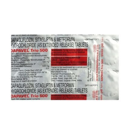 Buy DAPAVEL TRIO 500MG Online at Classic Medico