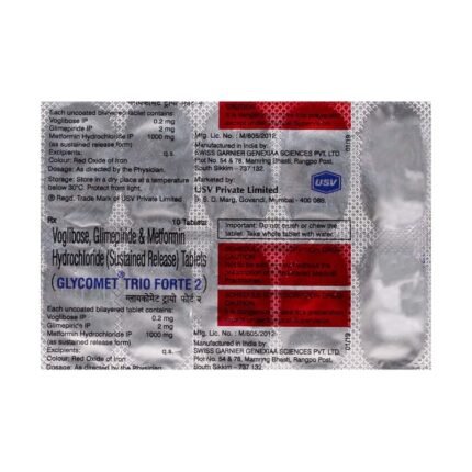 Buy GLYCOMET TRIO FORTE 2 Online at Classic Medico