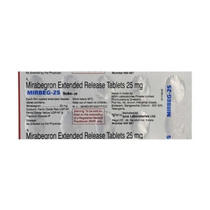 Buy MIRBEG 25 Online at Classic Medico