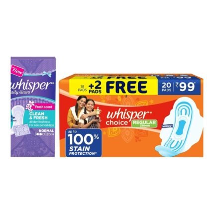 Buy Whisper Panty Liners Regular 20 Online at Classic Medico