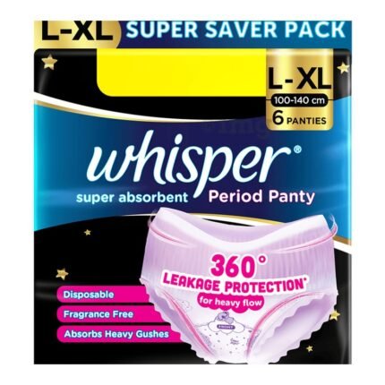 Buy Whisper Period Panty L-Xl (6) Online at Classic Medico