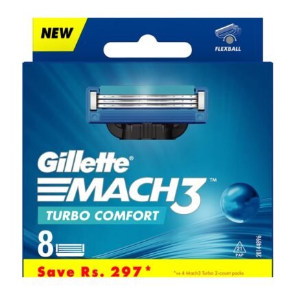 Buy Gillette Mach3 Turbo Blades 8 Online at Classic Medico