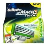 Buy Gillette Mach3 Turbo Sensitive Blades 2 Online at Classic Medico